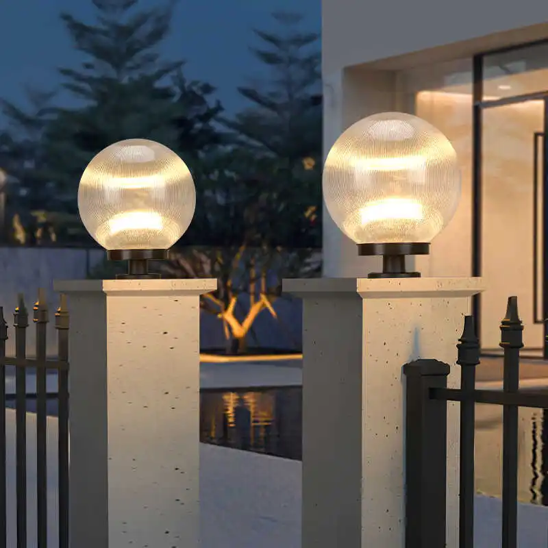 

Solar Column Outdoor Column Garden Light Door Post Waterproof Wall Ball