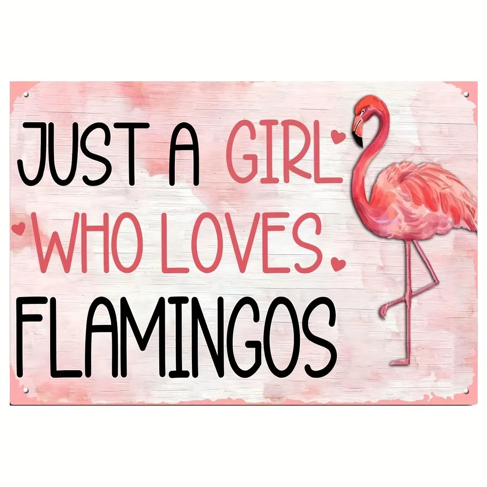 2D Flat Metal Sign Decorative Signs And Plaques  Flamingo Metal Wall Sign with 