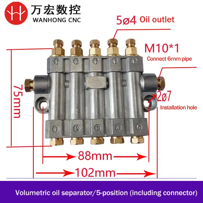 Блок распределителя масла сопротивления, дозирующий клапан для токарного станка с ЧПУ, промышленная система смазки