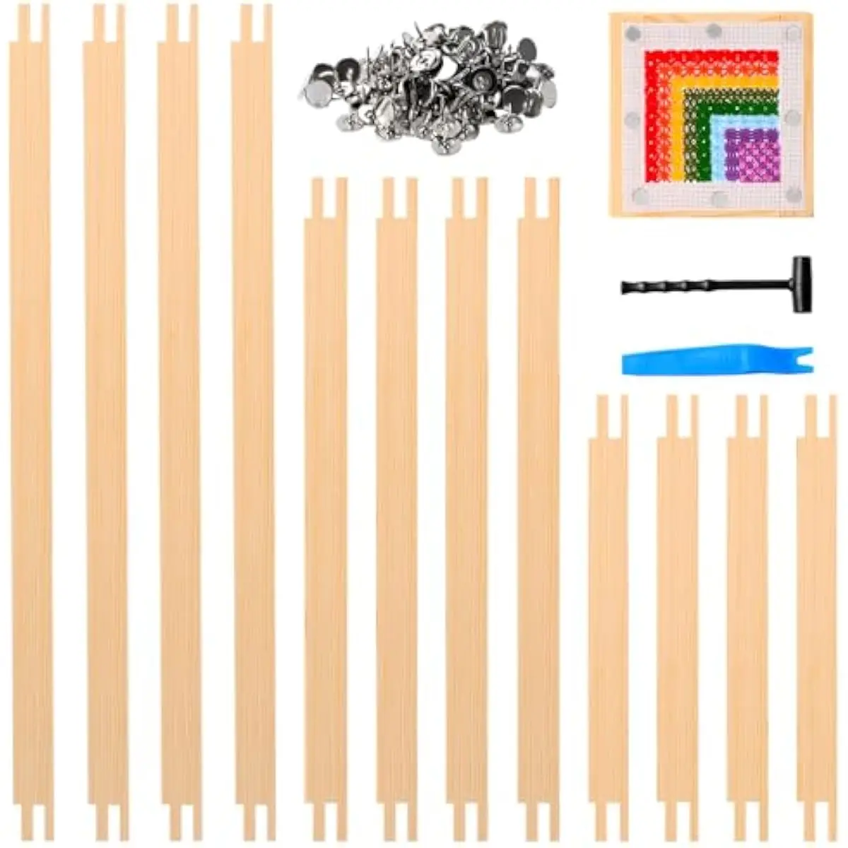 12 Pcs Needlepoint Stretcher Bars for Needlework 3 Sizes 8'12'16'