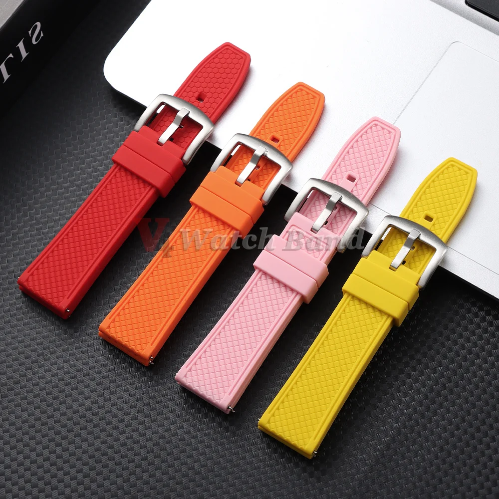 Neues Design 20mm 22mm Gummi-Silikon-Armband für Seiko Uhrenband Herren Damen Sport Wasserdichtes Taucher-Gummi-Armband Zubehör – Detail 4