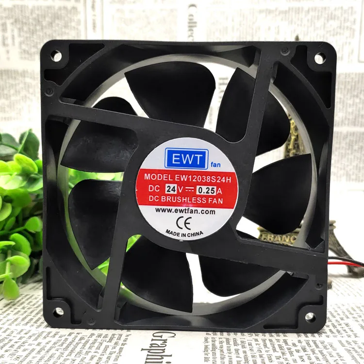 EWT EW12038S24H 24V 0.25A 12038 BALL 12 CM FAN