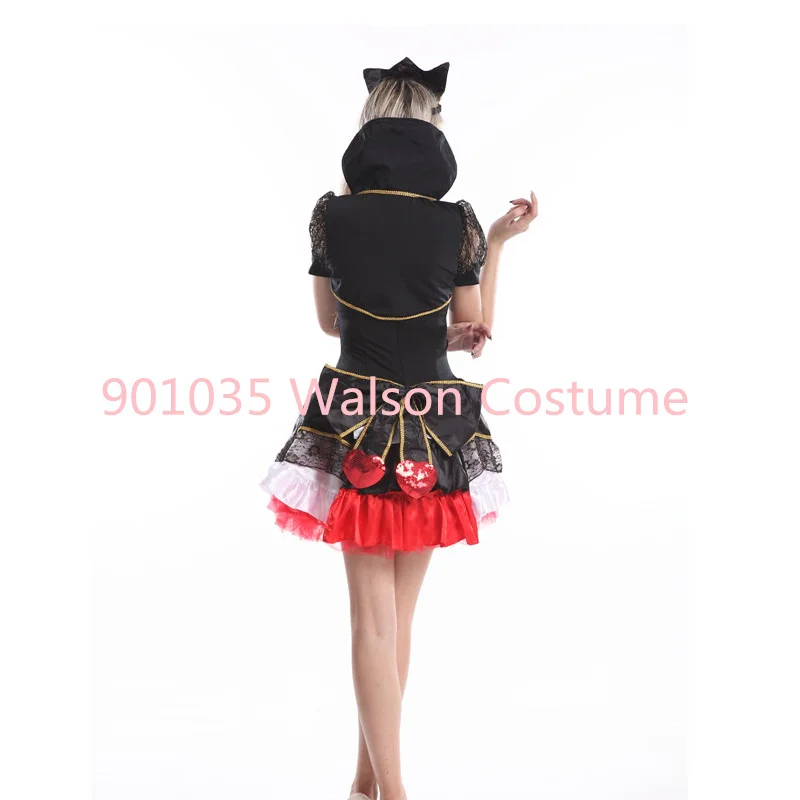 Deluxe Womens Ladies Queen of Hearts Fancy Dress Costume Halloween  fancy dress S,M,L,XL,2XL