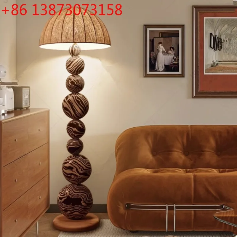 

Zebra Print Floor Lamp Sofa Beside Luxury Living Room Simple Art Design Bedroom Creative Painted Ball Ornament Light Home Decor