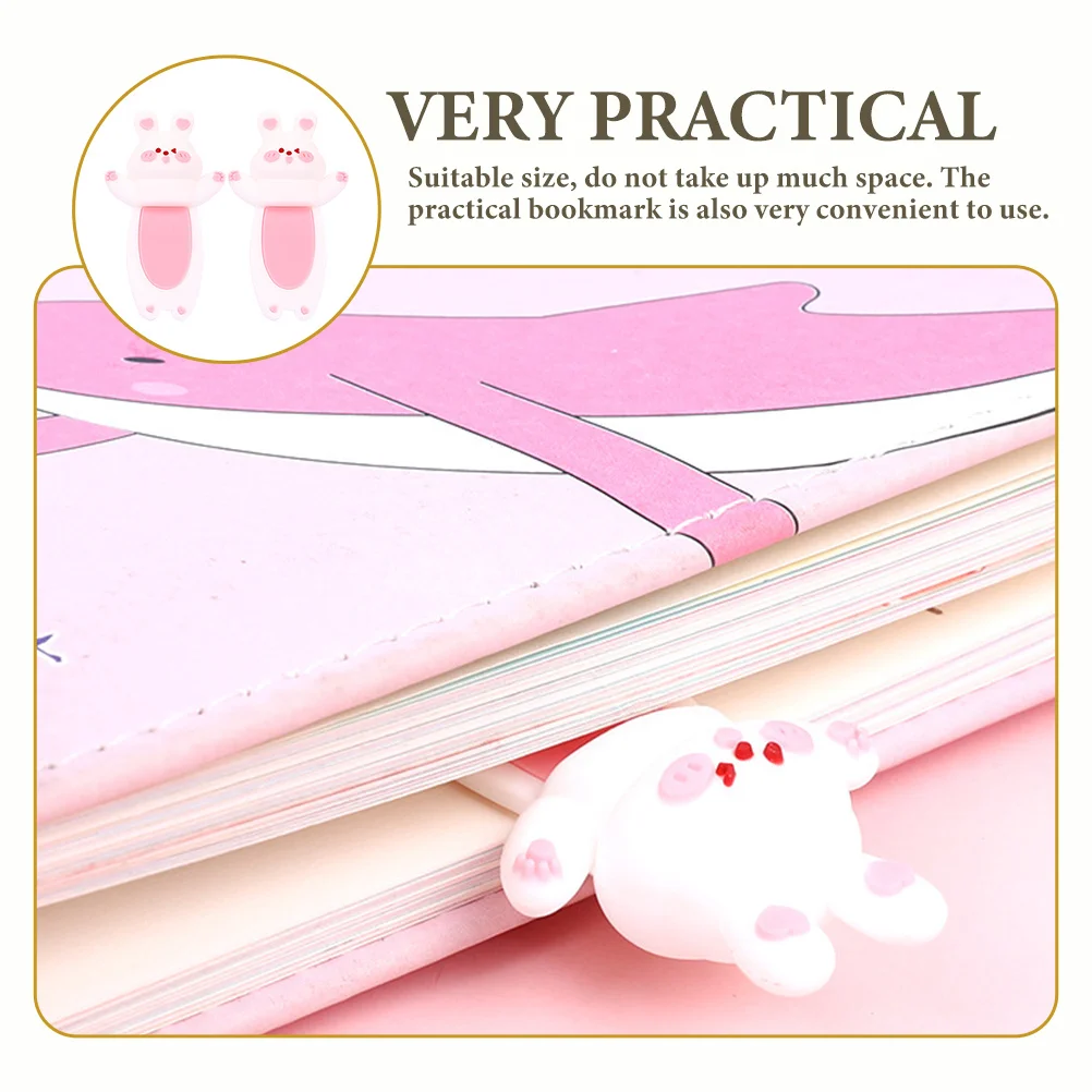 

2Pcs Bunny Bookmark Creative Rabbit Shape Book Page Marker Small Reading Bookmark Office Student Home Use Decoration