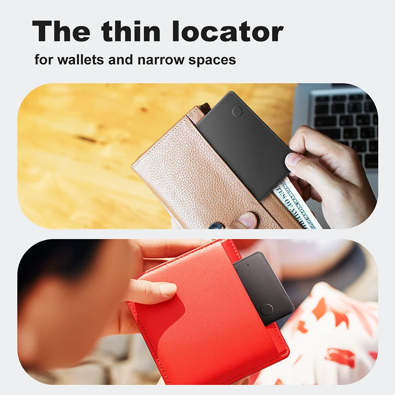 Wireless Charging ABS Material Smart Tacker For Wallet Bag Car With Apple MFi Certificated Keys Toys Finder Locator