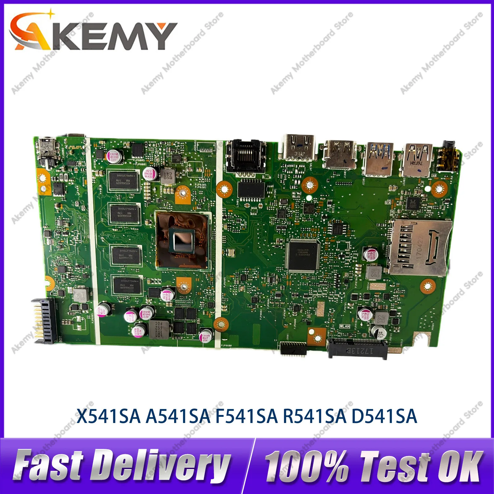 X541SA Laptop Motherboard For ASUS VivoBook X541SA R541S X541SC D541S F541S X541S A541S Notebook Mainboard With Celeron CPU STK