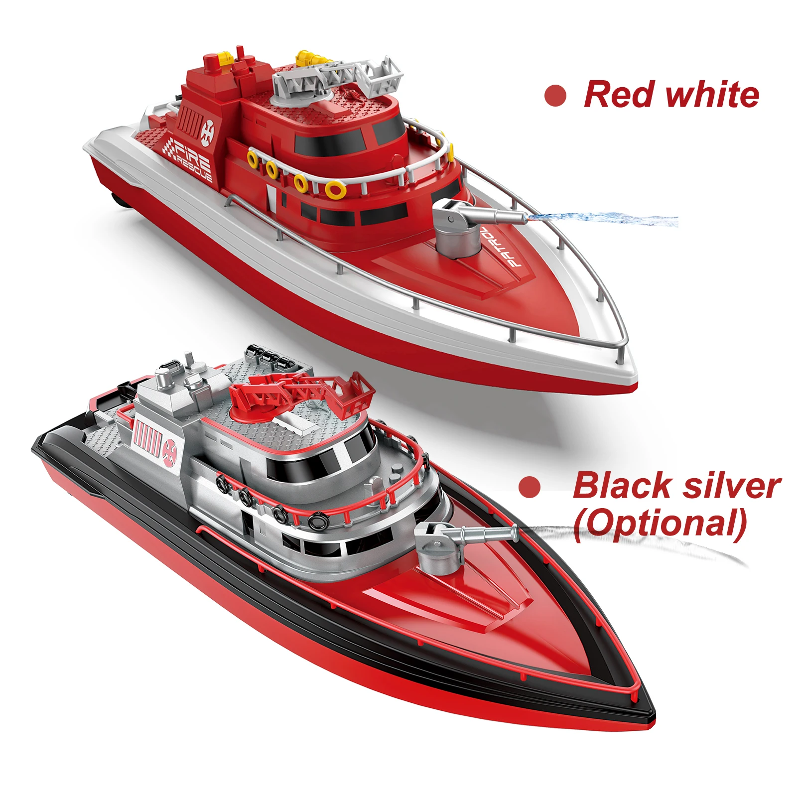 Rtr fern gesteuertes Boot h158 h160 Feuer rettung mit Wassers pray 20 km/h tragen mit 3 Motoren 38cm Sommer Wasserspiel zeug für Anfänger