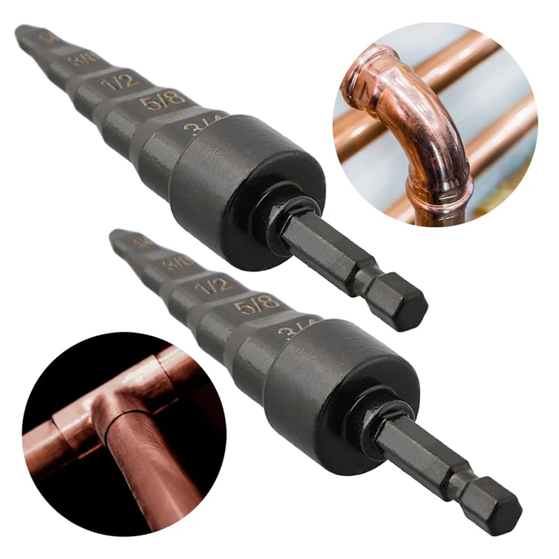 

TFORU-2PCS Расширитель медной трубки, 5 в 1, инструмент для ремонта медной трубы кондиционера, развальцовочные сверла
