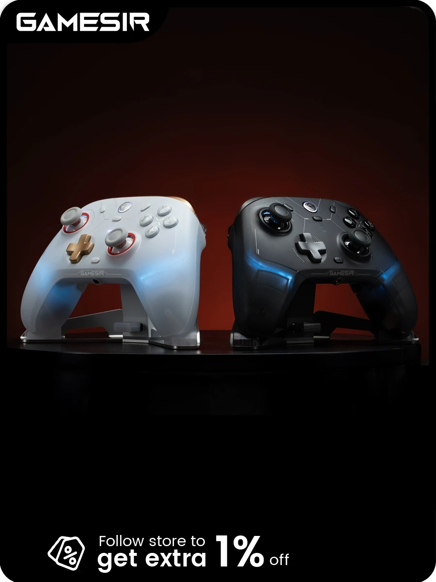 GameSir Cyclone 2 Wireless Pro Controller Bluetooth Gamepad mit Ladestation und Hall-Effekt-Joysticks für Nintendo Switch, iPhone, Android & PC