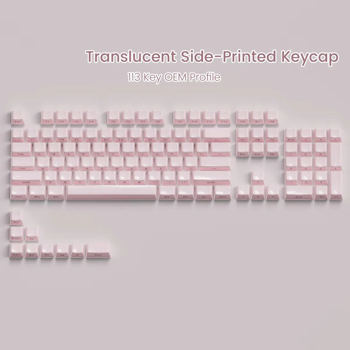 Jelly crystal PC side engraved key OEM height wooting ACE60 magnetic axis keycap