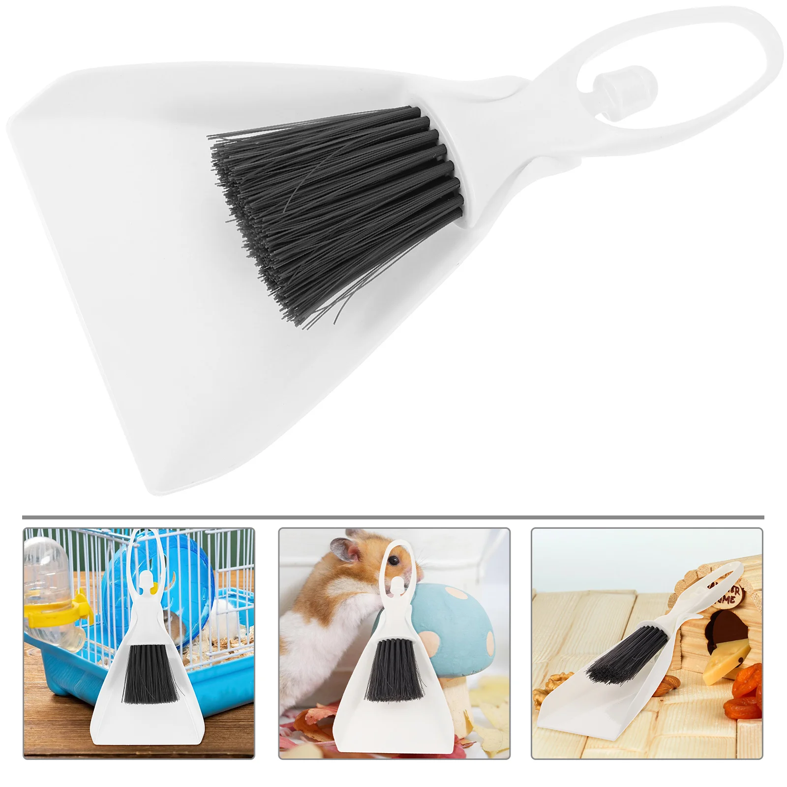 

1 Set Small Animal Cleaning Tools Kit Hamster Rabbit Guinea Pig Cage Mini Broom Dustpan Household Desktop Keyboard Countertop