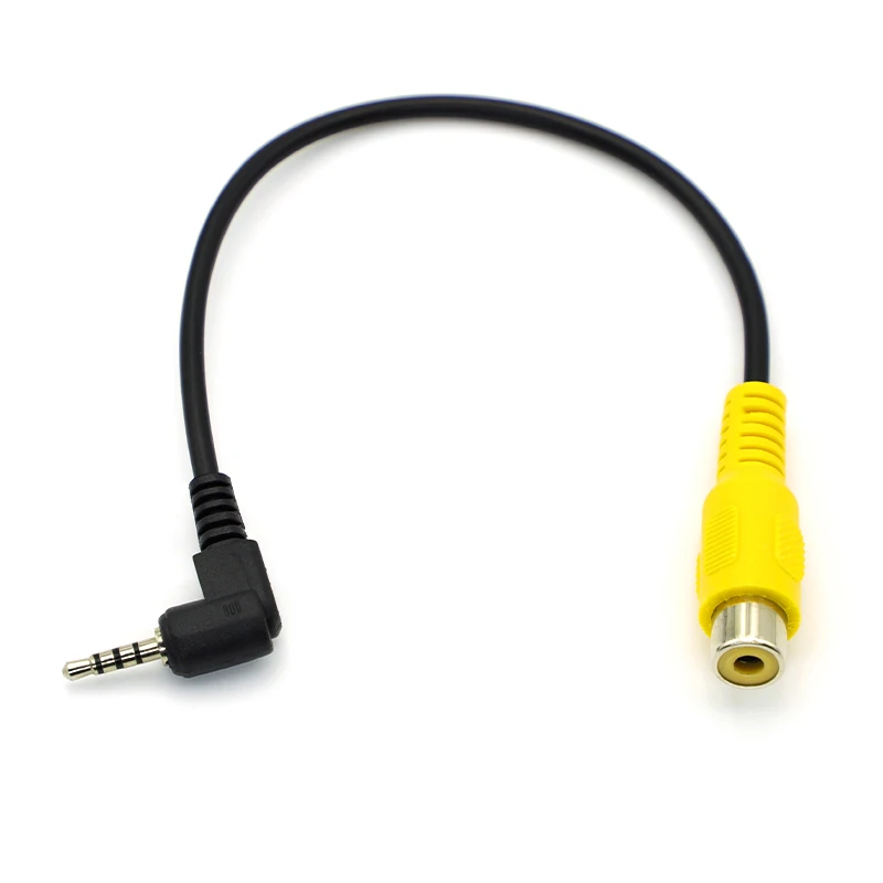 1-10PCS RCA To 2.5mm AV Converter Cable Car Rear View Reverse Parking Camera Car Navigation Video  GPS Camera Conversion Cable