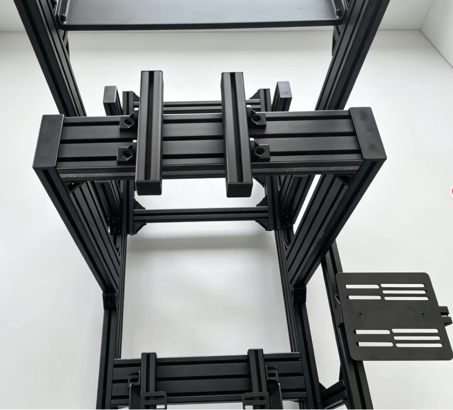 Custom High Level Racing Simulator Setup 40120 Aluminum Extrusion Profile Black Anodized Sim Frame For Game Centers