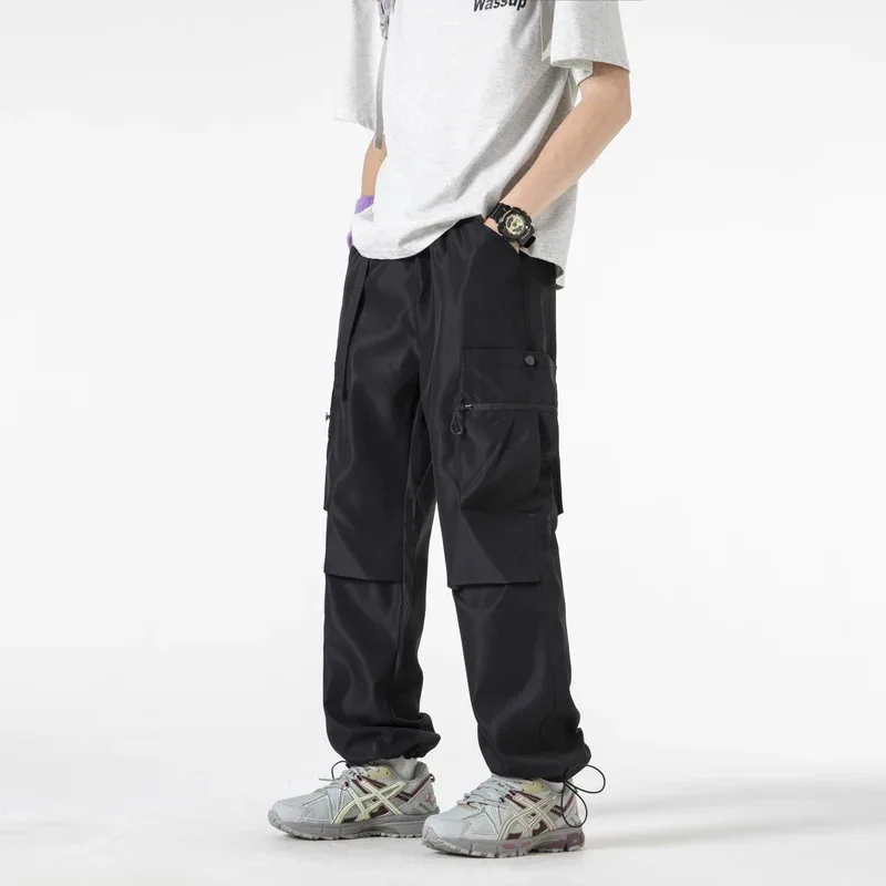 

Casual pants, men's spring and autumn trendy loose cargo pants, outdoor sports, hiking, mountaineering, paratrooper pants