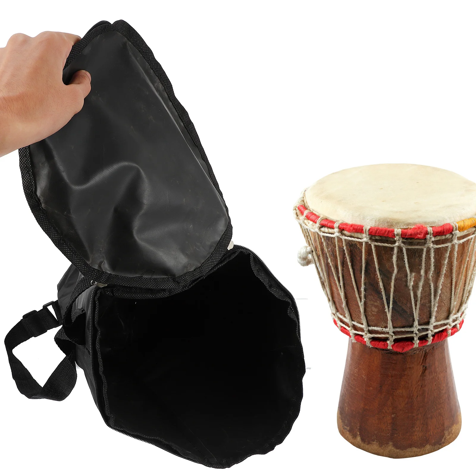 

African Drum Bag Waterproof Oxford Cloth Large Capacity Black Storage Bag for Musical Instruments Drum Storage Pouch