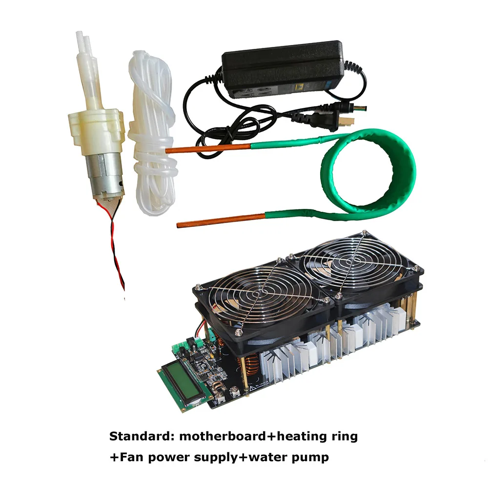 2500W 55A High Frequency Induction Heater Module Flyback Driver Heater Good Heat Dissipation + Coil +pump +power Adapter