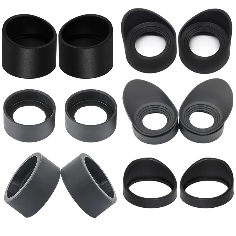 2pcs 29-48mm Rubber Eye Cups Microscope Eyecups Shields Eyepiece Cover Guards for Microscopes Telescope Birdwatching scope