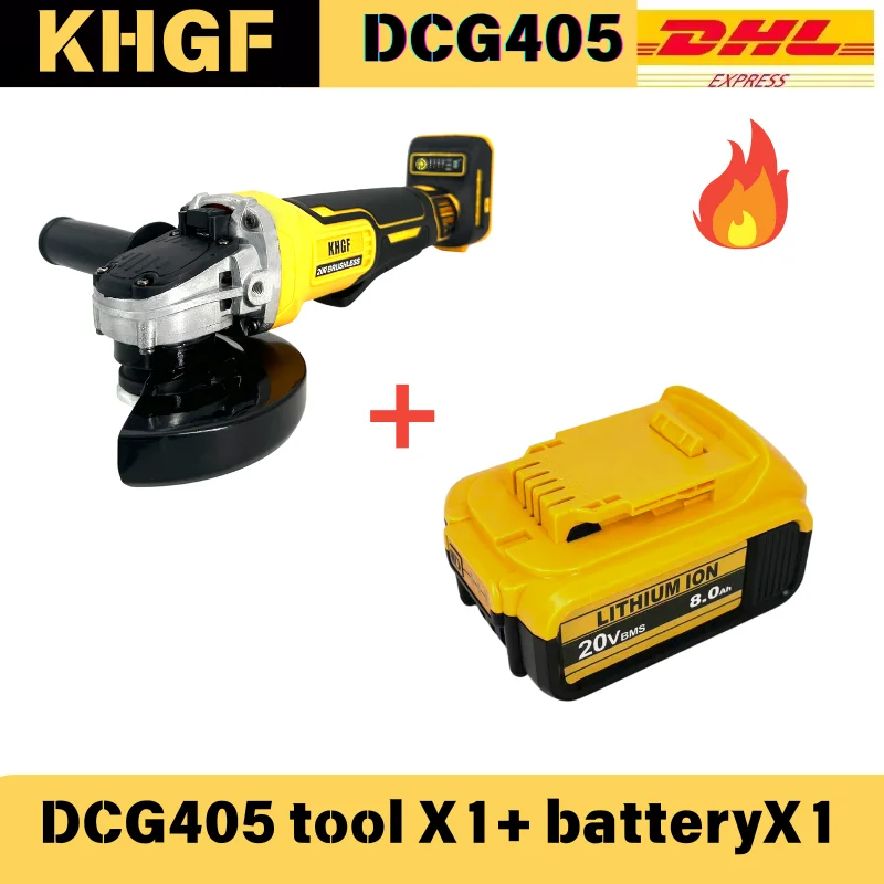 

Угловая шлифовальная машина KHGF DCG405 125 мм с плоской головкой, без аккумулятора и зарядного устройства, 18В, литиевая батарея, бесщеточный двигатель