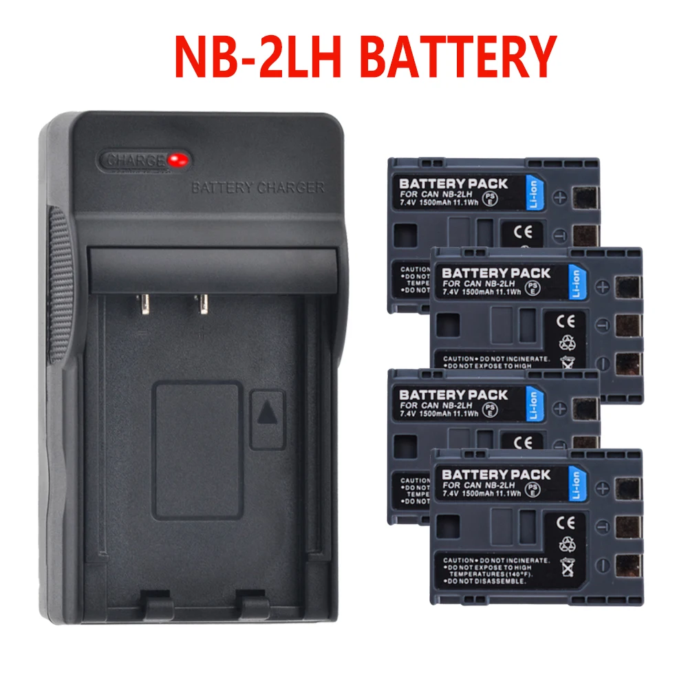 NB-2L NB-2LH Akku + USB-Ladegerät für Canon PowerShot G7 G9 S80 S70 S60 S50 S45 S40 S30, Canon DC410 DC420 EOS 350D 400D