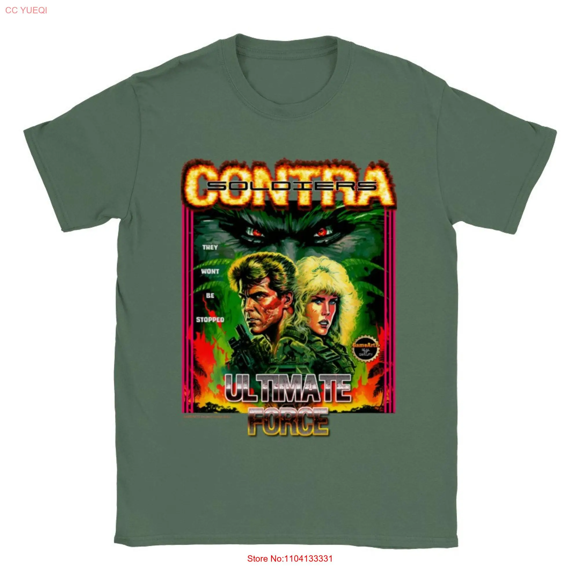 Contra Soldiers 2 Crewneck T shirt long or short sleeves