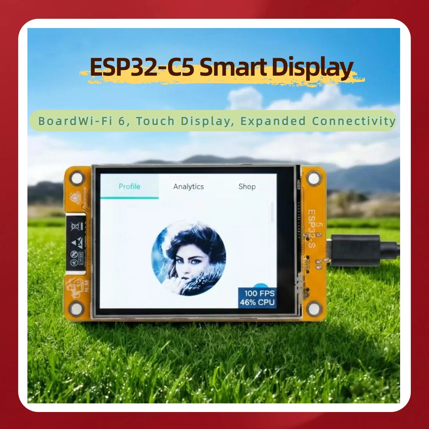 

ESP32-C5 Wi-Fi 6 5G Band ZigBee Thread Matter-ready N16R8 support NM-RF-HAT 2.8 Inch Touch Screen 16MB FIash 8MB PSRAM OpenClaw