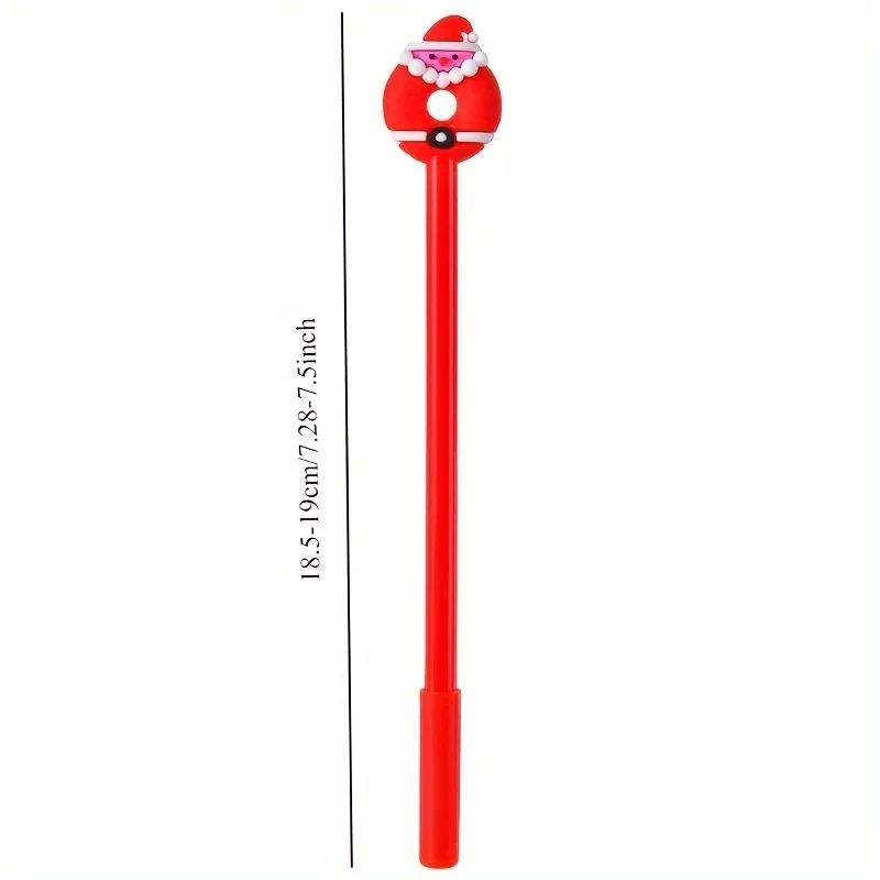 مجموعة أقلام حبر جاف لعطلة عيد الميلاد للبالغين - حبر أسود منقط رفيع 0.5 مم، اضغط على الغطاء، تصميمات عطلة متنوعة، هدية عائلية مثالية #2