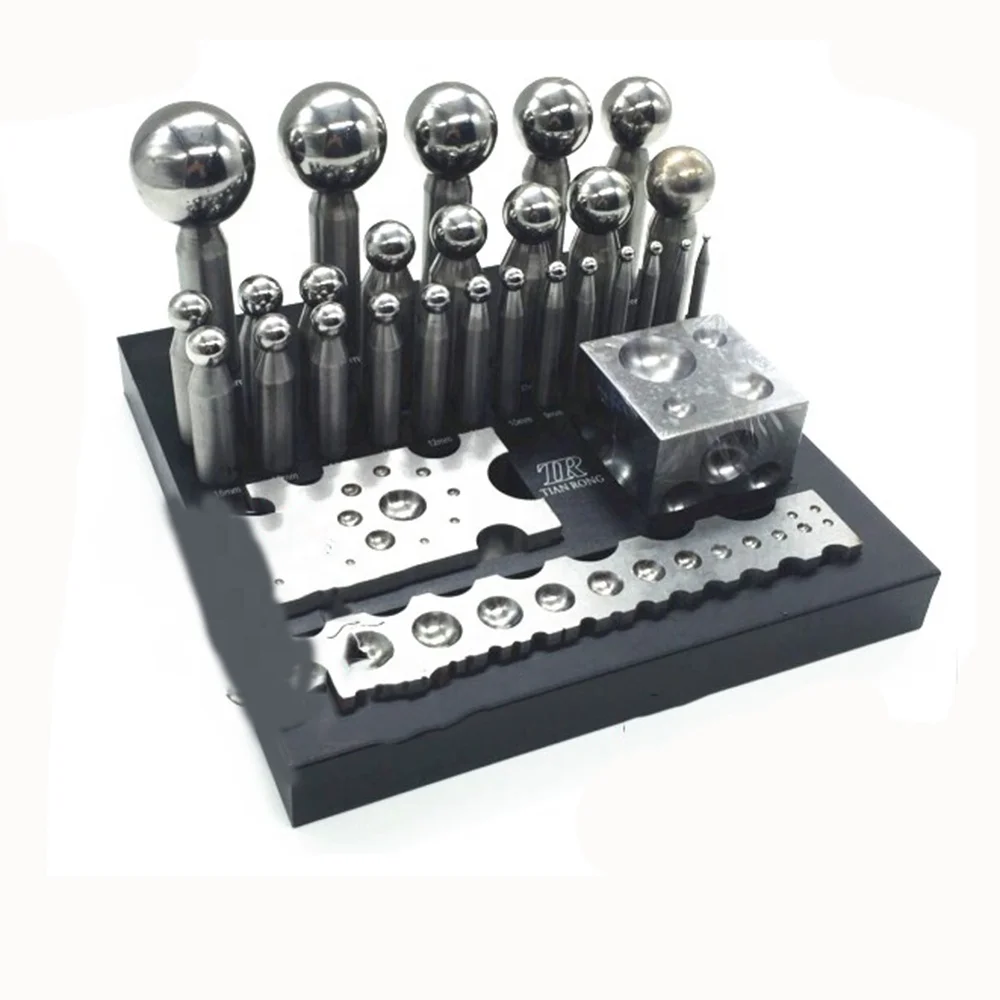 29pcs Jewelry Making Tools Full Dapping Block Set Dapping Punches