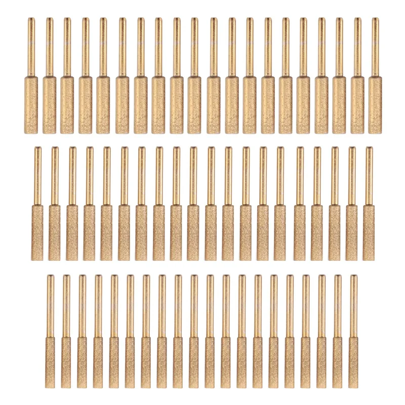 

ABAH-60 Pcs Titanium Plated Grinding Tool Diamond Chainsaw Sharpener Chain Grinder Electric Chain Grinder