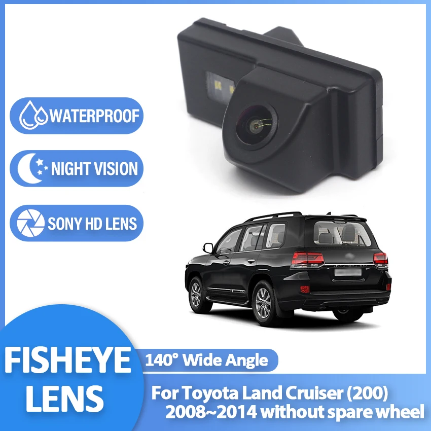 HD Fisheye 1080P Rear View Camera For Toyota Land Cruiser 200 LC200 2008 2009 2010 2011 2012 2013 2014 Car Backup Monitor