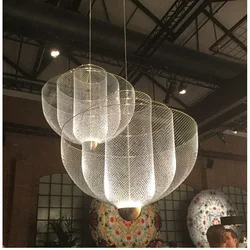 Postmodern Living Room Pendant Lamp Villa Duplex Building Light and Luxurious Gold Hanging Lamps Italian Creative Light Fixture