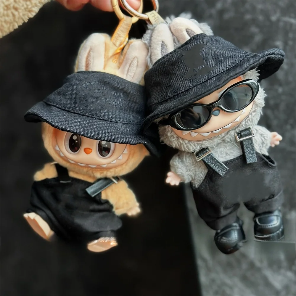 Mini Oval Sunglasses for Labubu Accessories Fashion Plastic Glasses for Mini Plush Cotton Labubu Doll Sunglasses Accessories