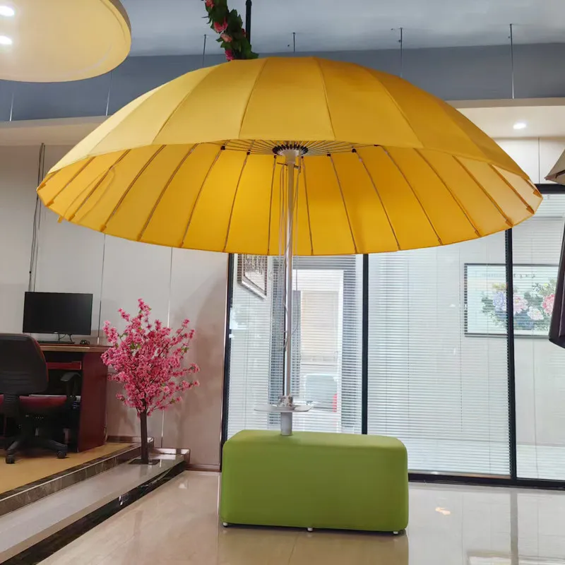 & Outdoor Furniture Patio Garden Parasol Trendy Beach Center-Pole Umbrella Custom Aluminum Alloy Sunshade Villas Pools Seaside