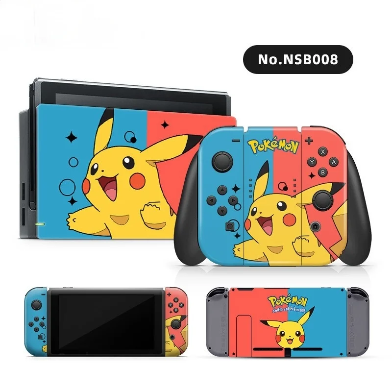 Pokemon Pikachu Nintendo Switch Handle Case Ultra-thin PC Hard Creative Stickers for Nintendo Switch Game Console Accessories