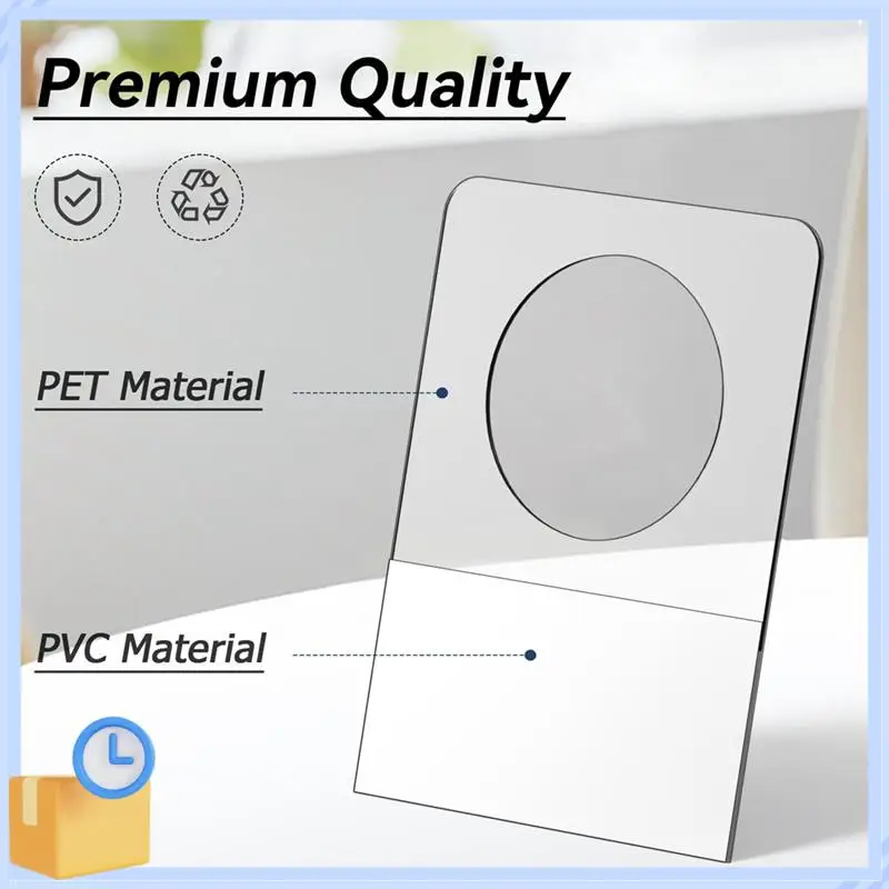 Abas de suspensão populares, 400 peças de etiquetas de suspensão pegajosas transparentes buraco redondo abas de suspensão de plástico autoadesivas para pendurar exibição de varejo