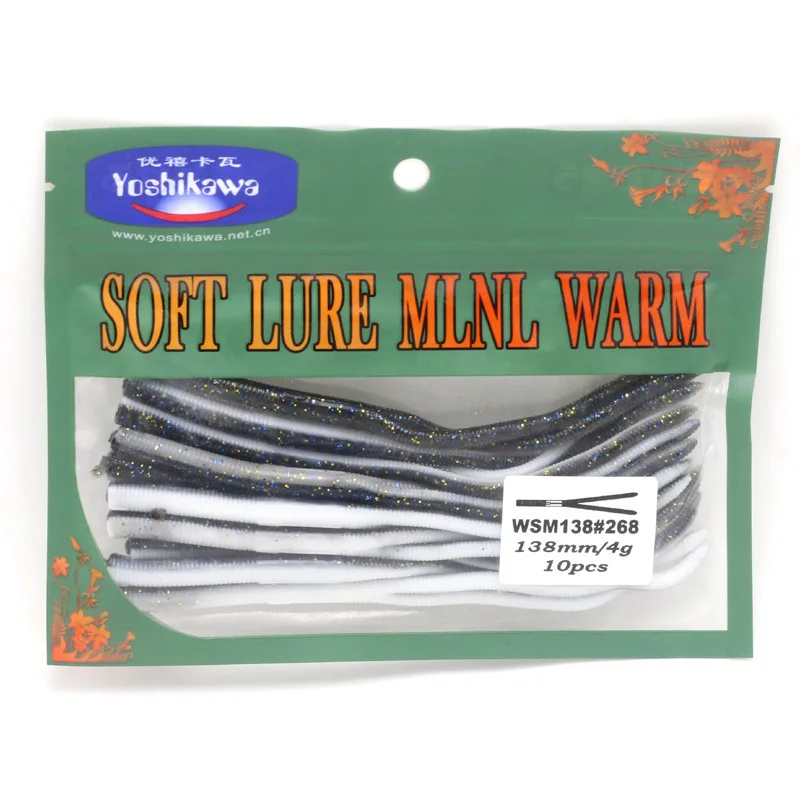 Imagem -05 - Isca de Pesca Macia do Silicone com Cauda Dupla 138 mm 3.8g 4g Worm-like para Baixo Lúcio Swimbaits Flutuando 10 Pcs