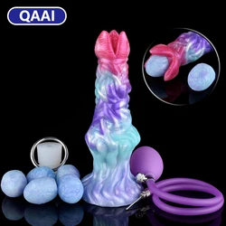 QAAI Silicone Inflatable Ovipositor Laying Eggs Anal Dildo Vaginal Massage Orgasmic Pleasure Erotic Sex Toys For Women 18+