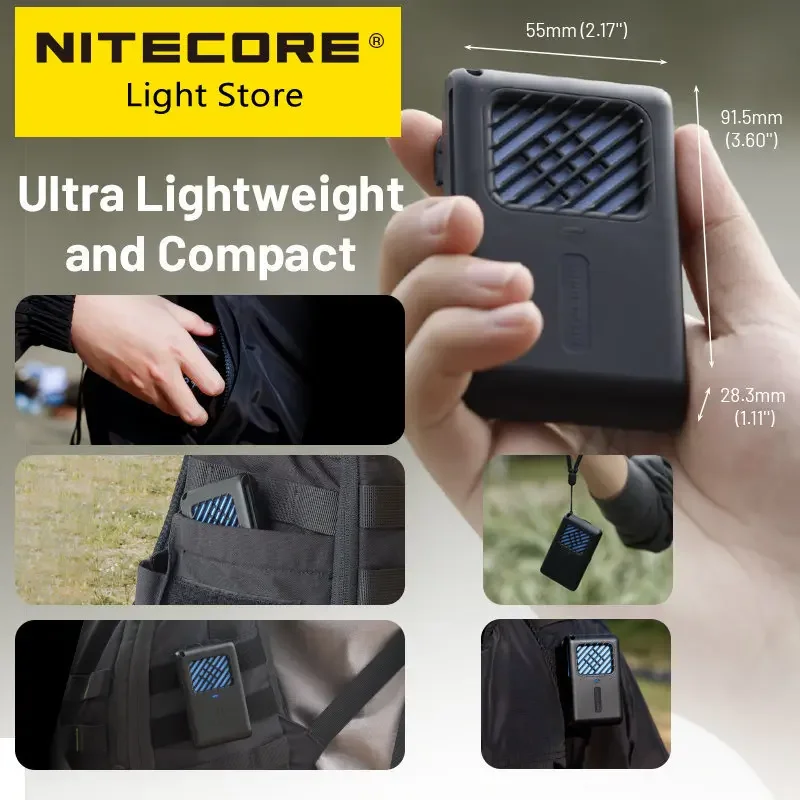 Nitecore EMR06 Sand color Portable Outdoor Mosquitoes Repeller Mosquito  Built-in Battery Trip Camping Hiking Trekking Walk Dog