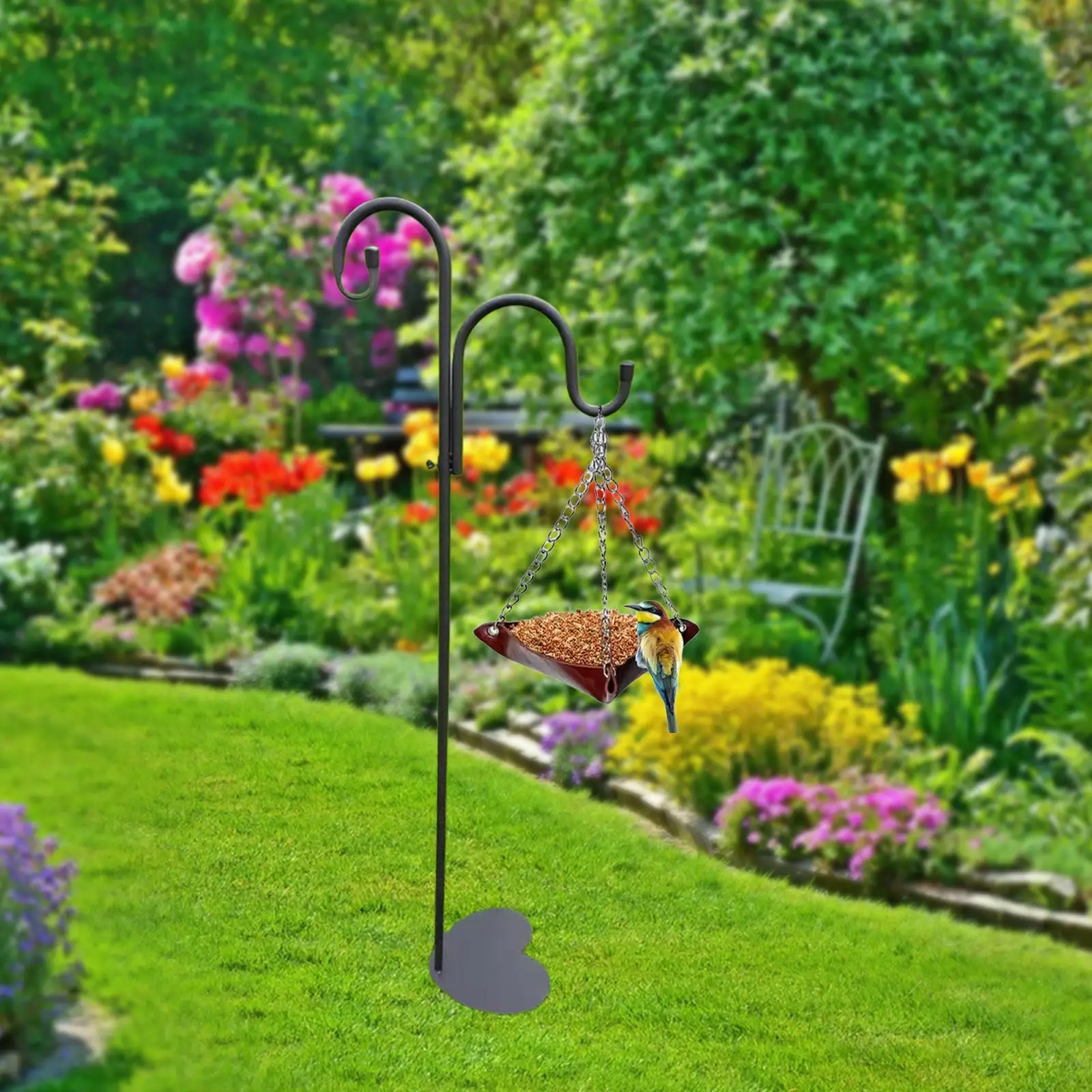 

Вешалка для дисплея, подставка с крючком для пастухов, подвесная настилом в помещении с плоским основанием для освещения, кормушка для птиц, корзины для растений, фонарь