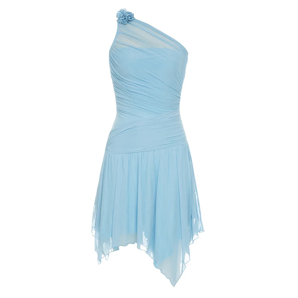 Blue Pleated Knee-Length Skirt - Elegant and Stylish Women's Fashion Skirt for Casual and Formal Occasions