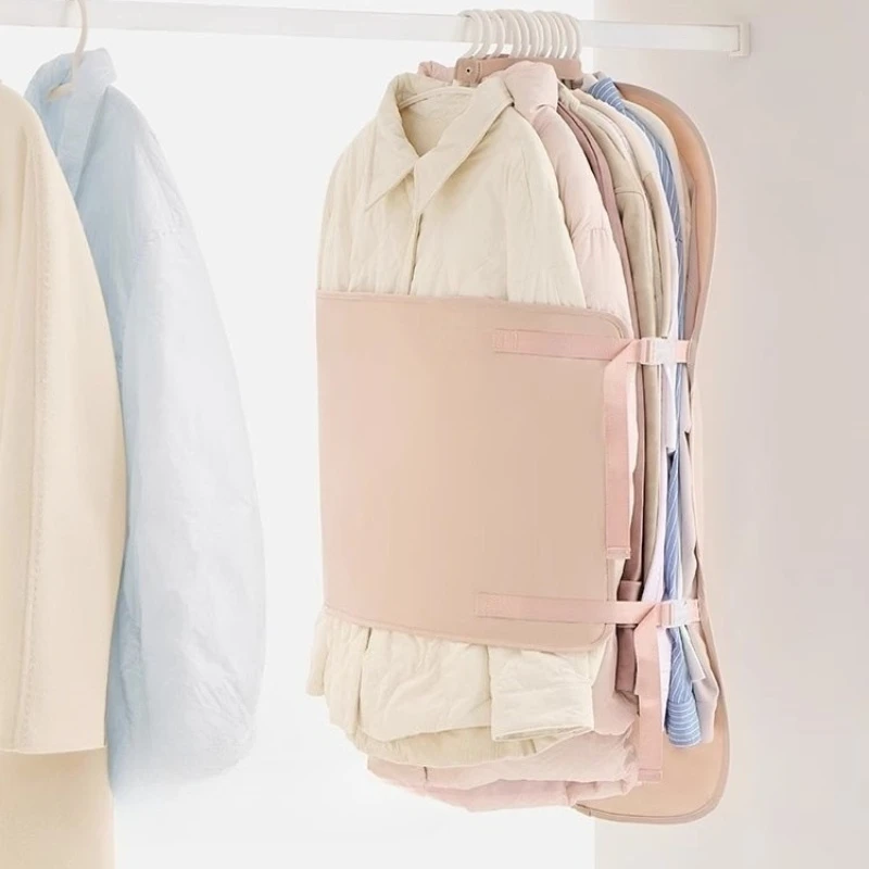 1pc, Clothes Compressed Board Foldable Fabric Compression Storage Bags with Dust Cover - Wardrobe Organizer Space-Saving Home