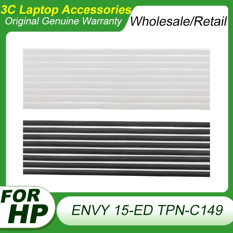 Original Laptop Bottom Case Rubber Pads Foot Strips For HP ENVY 15-ED TPN-C149 Silvery/Black