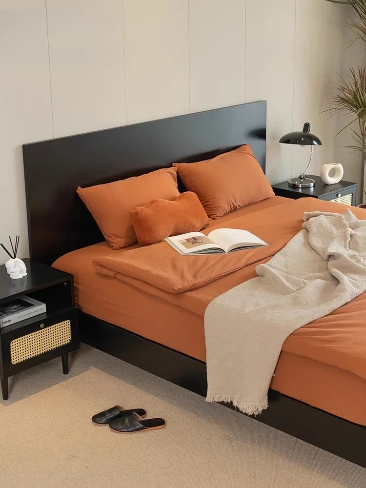 خشب ريترو لايت فاخر 1.5 متر 1.8 متر طلاء مزدوج خشب متين بسيط