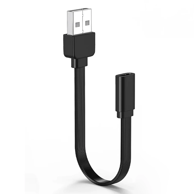 كابل محول من النوع C أنثى إلى USB 2.0 سلك سيليكون نحيف 1.5 مم لتوفير 2A فعال