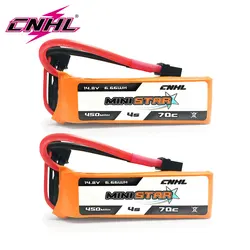 2PCS CNHL Lipo batteria 4S 14.8V 450mAh 70C minimar con spina XT30U per Mini Quad RC FPV aereo Quadcopter Drone Racing Hobby