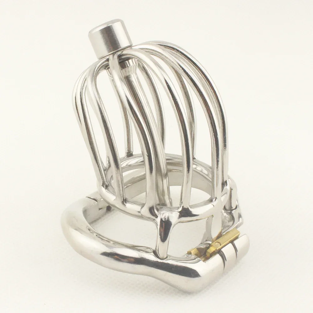 Stainless Steel Stealth Lock Male Chastity Device Cock Cage Fetish Penis Lock Cock Ring Sex Toys Men Penis Urethral Adult Game