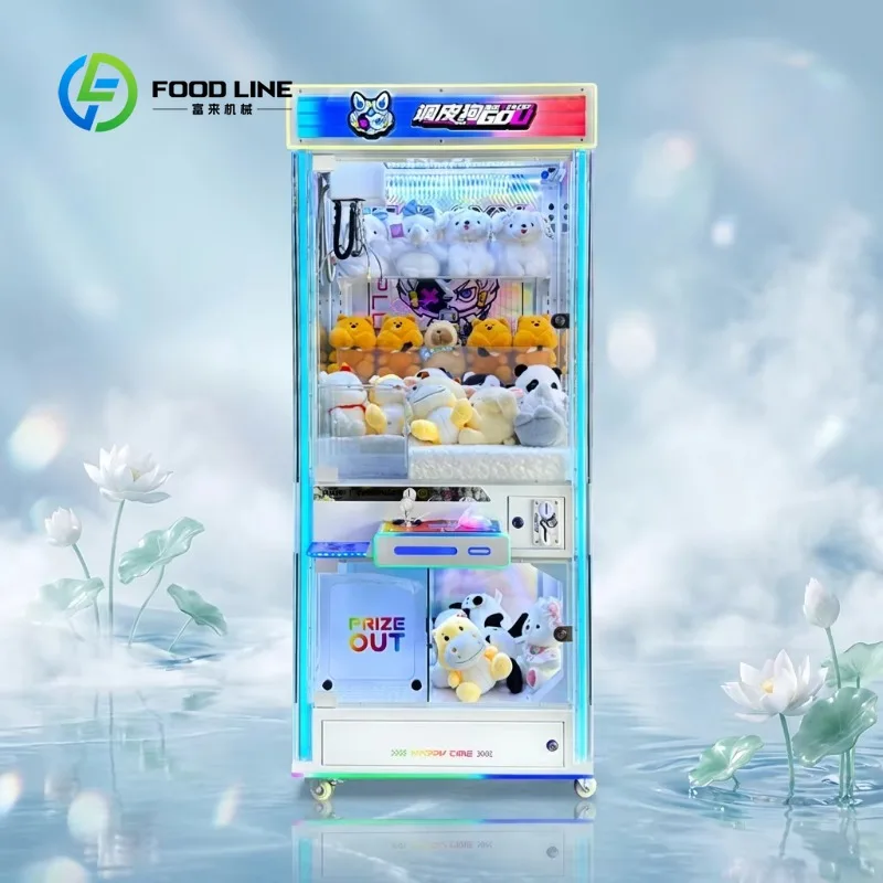 10pcs custom single‑player crane machine doll grabber tempered transparent metal frame amusement game for arcade venue wholesale
