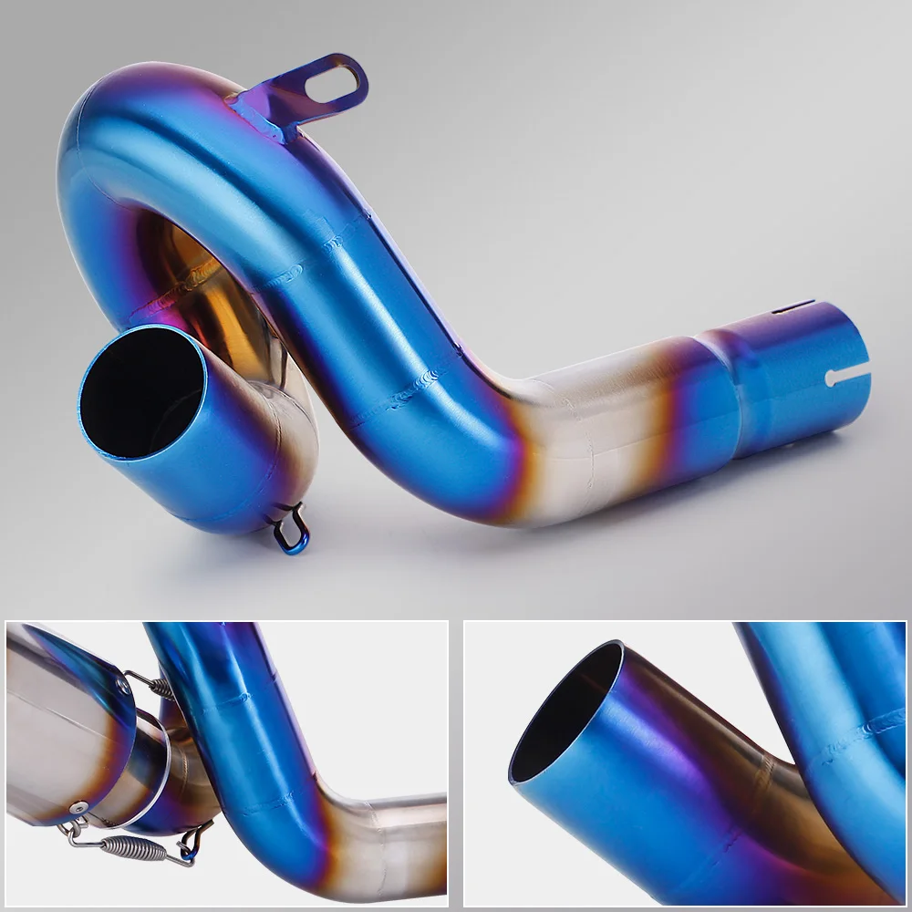 For QJMotor SRK 600 RR / SRK 600 Stainless Steel Curved Mid Link Exhaust Tail Muffler Aftermarket Modification Accessories