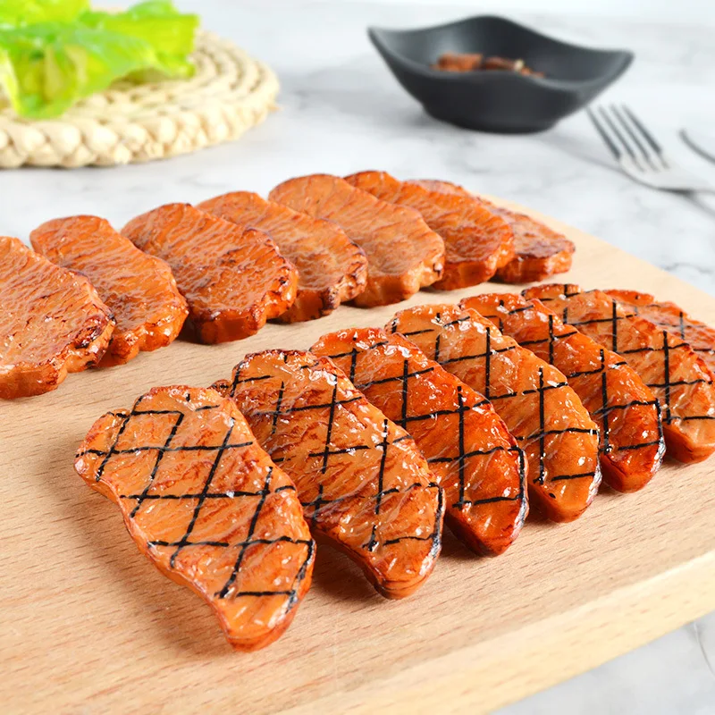 Barbecue artificiel Steak modèle alimentaire fausse échelle de viande Simulation petit Mini Steak