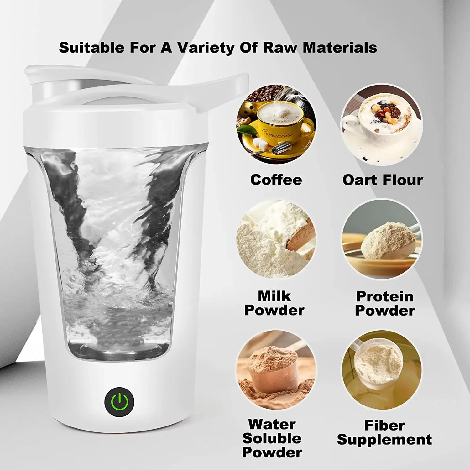 450ml Blenders Cup Electric Mixing Cup Portable Protein Powder Shaker Bottle Mixer For Travel Home Office Kitchen Tools